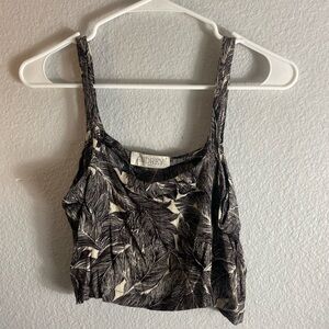 Audrey Black and White Feather Print Camisole